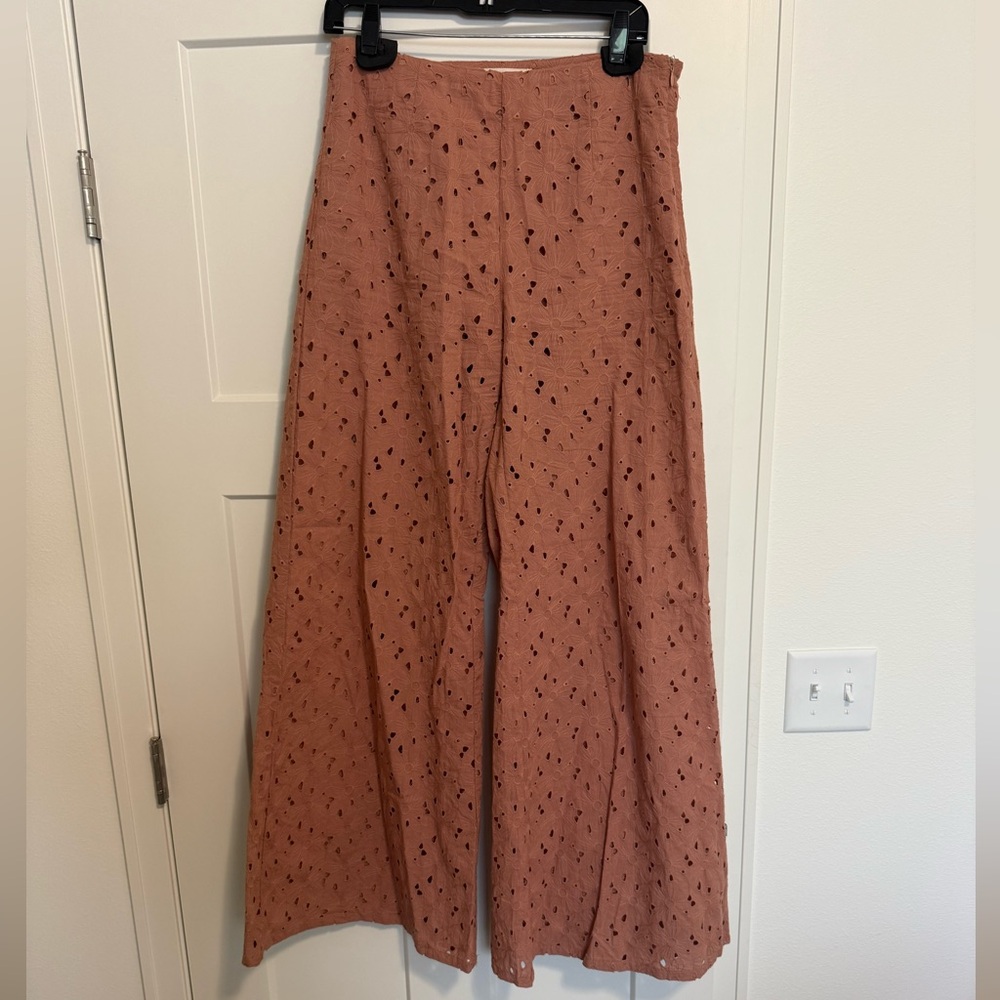By Together Mauve Embroidered Pants